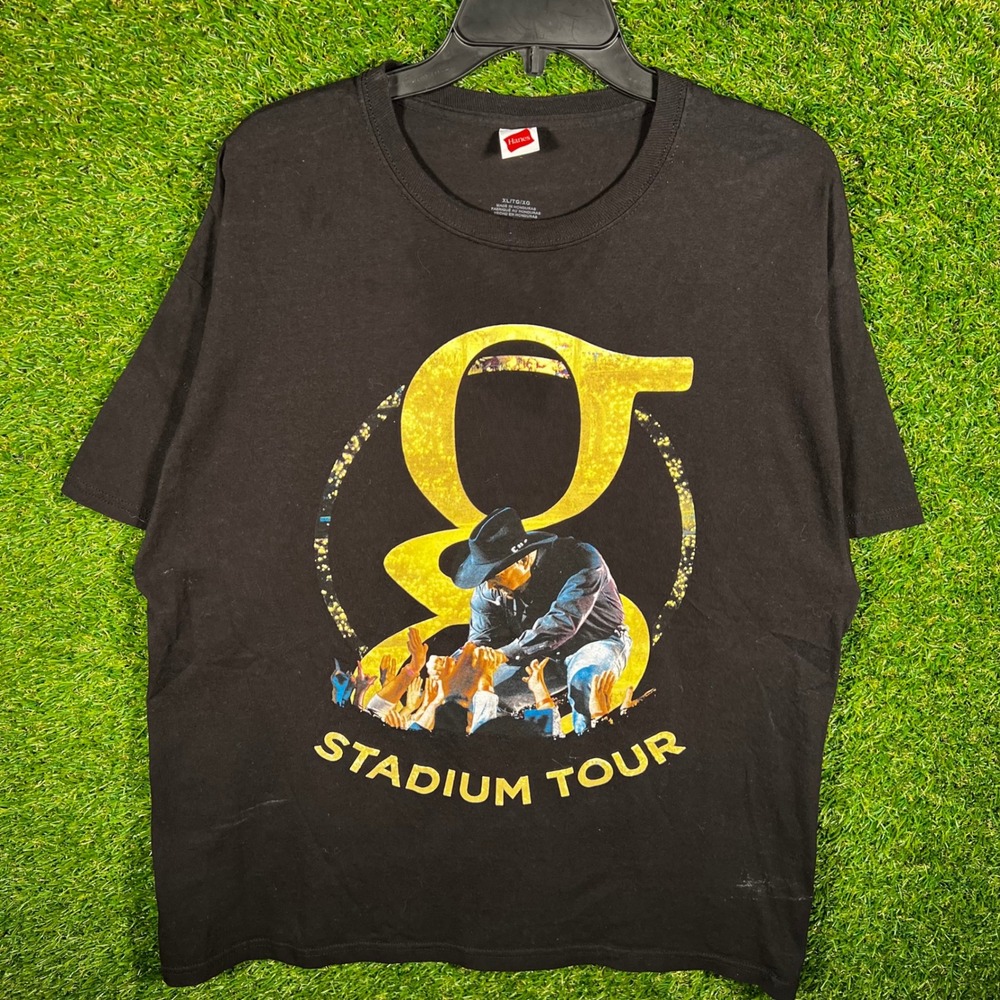 Garth Brooks Stadium Tour T Shirt Mens XL Black 2019 Concert Graphic Hanes